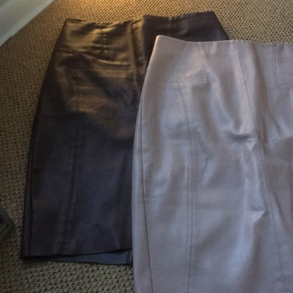 Express faux leather skirts